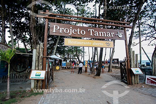  Entrada da sede do Projeto TAMAR  - Mata de São João - Bahia (BA) - Brasil