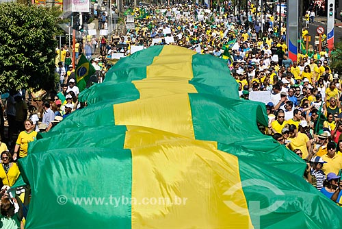  Manifestação contra a corrupção e pelo Impeachment para Presidenta Dilma Rousseff  - São José do Rio Preto - São Paulo (SP) - Brasil