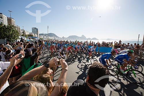  Competição de ciclismo - evento-teste para Jogos Olímpicos - Rio 2016 - na orla da Praia de Copacabana  - Rio de Janeiro - Rio de Janeiro (RJ) - Brasil