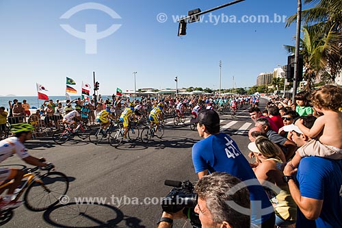  Competição de ciclismo - evento-teste para Jogos Olímpicos - Rio 2016 - na orla da Praia de Copacabana  - Rio de Janeiro - Rio de Janeiro (RJ) - Brasil