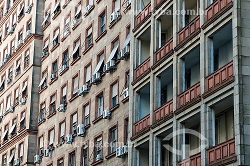  Detalhe da fachada de prédios em Porto Alegre  - Porto Alegre - Rio Grande do Sul (RS) - Brasil