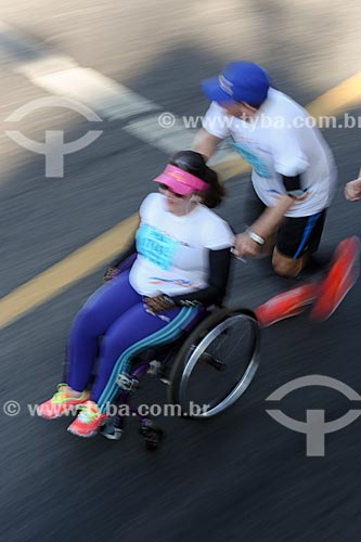  Pessoa com deficiência participando da Meia Maratona Internacional do Rio de Janeiro  - Rio de Janeiro - Rio de Janeiro (RJ) - Brasil