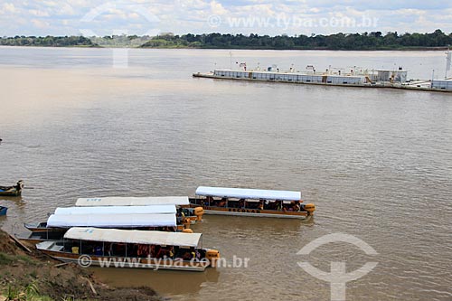  Barcos escolares na margem do Rio Madeira  - Porto Velho - Rondônia (RO) - Brasil