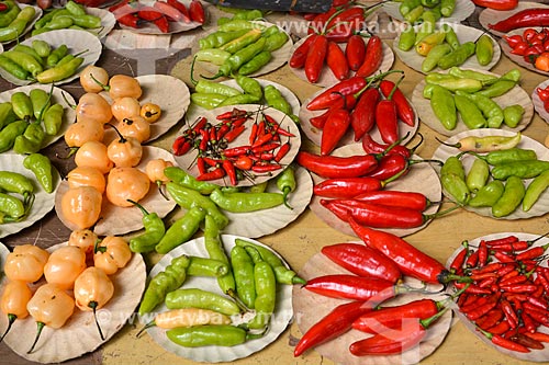  Variedades de pimentas à venda na feira livre  - Rio de Janeiro - Rio de Janeiro (RJ) - Brasil