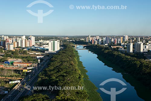  Vista geral da cidade de Teresina com a Avenida Raul Lopes - à esquerda - e o Rio Poti  - Teresina - Piauí (PI) - Brasil