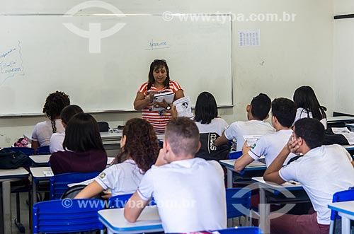  Alunos do Colégio Estadual Zacarias de Góis - mais conhecido como Liceu Piauiense - instalados temporariamente na Unidade Escolar Anísio de Abreu  - Teresina - Piauí (PI) - Brasil