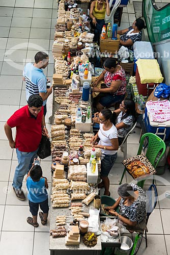  Vista de cima de barraca com grãos e comidas típicas à venda no Shopping da Cidade de Teresina  - Teresina - Piauí (PI) - Brasil