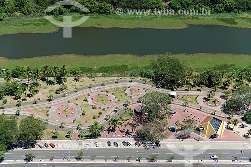  Foto aérea do Parque Potycabana com o Rio Poti  - Teresina - Piauí (PI) - Brasil