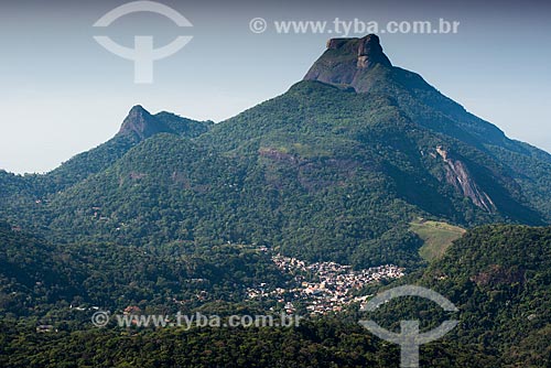  Vista da localidade Maracaí e da Pedra da Gávea a partir do Pico da Tijuca  - Rio de Janeiro - Rio de Janeiro (RJ) - Brasil