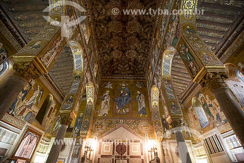  Interior da Capela Palatina - Duomo di Monreale (Catedral de Monreale)  - Monreale - Província de Palermo - Itália