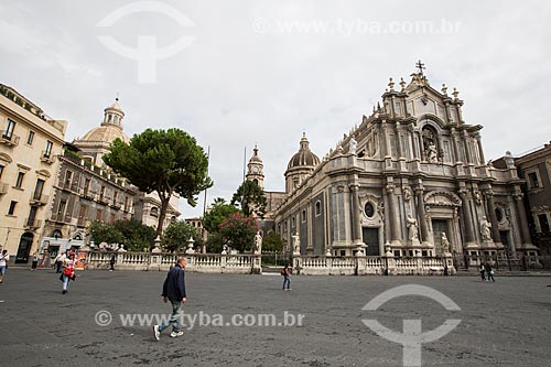  Fachada da Duomo di Catania - Cattedrale di SantAgata (Catedral de Santa Agatha)  - Catânia - Província de Catânia - Itália