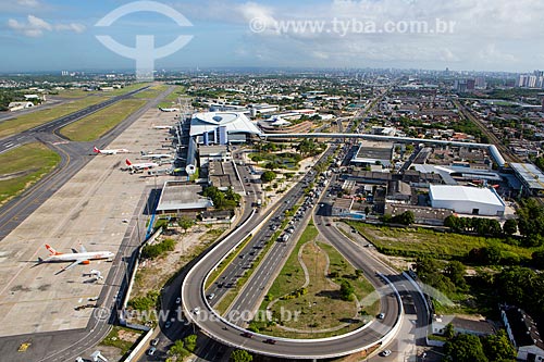  Foto aérea do Aeroporto Internacional do Recife/Guararapes - Gilberto Freyre (1958)  - Recife - Pernambuco (PE) - Brasil