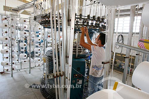 Produção de camisetas em indústria textil  - Santa Cruz do Capibaribe - Pernambuco (PE) - Brasil