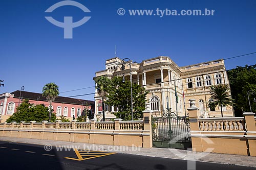  Fachada do Centro Cultural Palácio Rio Negro (século XX) - antiga sede do Governo do Estado  - Manaus - Amazonas (AM) - Brasil