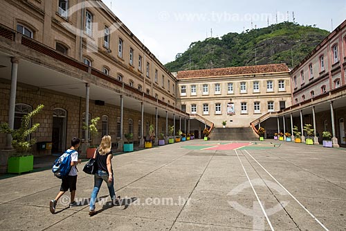  Pátio do Campus Academia do Comércio (1891) - atualmente Colégio Cristo Redentor do Centro de Ensino Superior de Juiz de Fora (CES/JF)  - Juiz de Fora - Minas Gerais (MG) - Brasil
