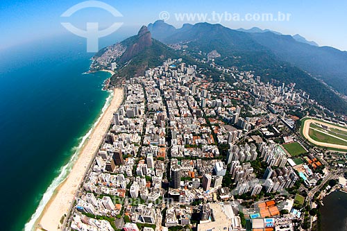  Foto aérea da Praia do Leblon  - Rio de Janeiro - Rio de Janeiro (RJ) - Brasil