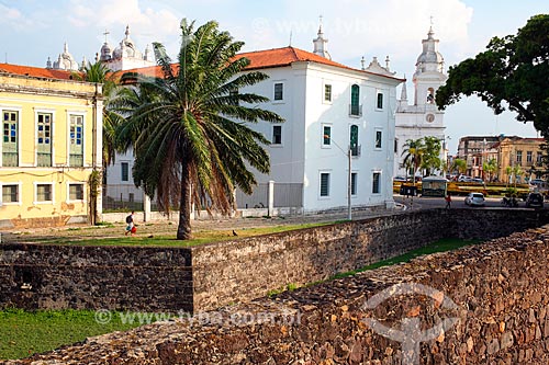  Vista do Museu de Arte Sacra de Belém (século XVIII) a partir do Forte do Castelo do Senhor Santo Cristo com a Catedral Metropolitana de Belém ao fundo  - Belém - Pará (PA) - Brasil
