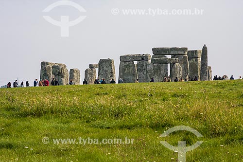  Turistas no Stonehenge  - Amesbury - Condado de Wiltshire - Inglaterra