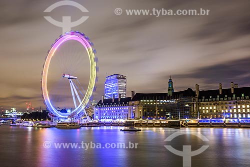  Roda gigante London Eye (1999) - também conhecida como Millennium Wheel (Roda do Milênio) - às margens do Rio Tâmisa  - Londres - Grande Londres - Inglaterra