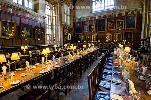  Interior da Faculdade Christ Church (1546) - parte da Universidade de Oxford - utilizada como cenário de diversos filmes, como a série Harry Potter de J. K. Rowling  - Oxford - Condado de Oxfordshire - Inglaterra