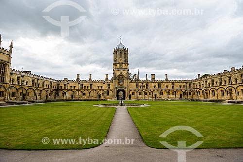  Pátio da Faculdade Christ Church (1546) - parte da Universidade de Oxford  - Oxford - Condado de Oxfordshire - Inglaterra