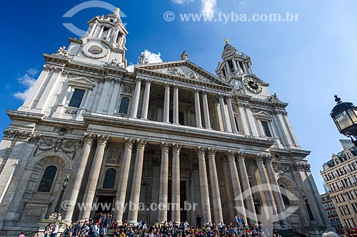  Fachada da St Paul Cathedral (Catedral de São Paulo, o Apóstolo) - 1677  - Londres - Grande Londres - Inglaterra