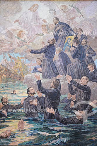  A Glorificação de Santo Inácio - Pintura no interior da Igreja de Santo Inácio (1913) - Colégio Santo Inácio  - Rio de Janeiro - Rio de Janeiro (RJ) - Brasil