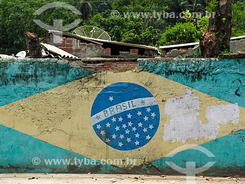  Grafite da Bandeira do Brasil  - Porto Alegre - Rio Grande do Sul (RS) - Brasil