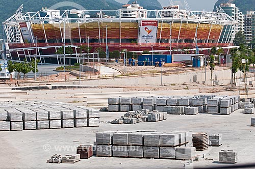  Canteiro de obras próximo ao Centro Olímpico de Tênis - parte do Parque Olímpico Rio 2016  - Rio de Janeiro - Rio de Janeiro (RJ) - Brasil