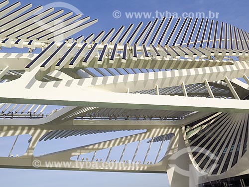  Detalhe dos painéis solares fotovoltaicos do Museu do Amanhã  - Rio de Janeiro - Rio de Janeiro (RJ) - Brasil