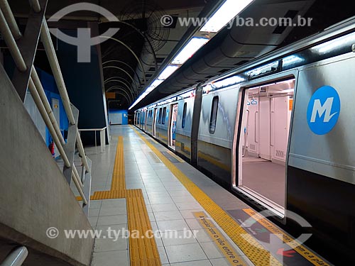  Metrô do Metrô Rio parado na estação  - Rio de Janeiro - Rio de Janeiro (RJ) - Brasil