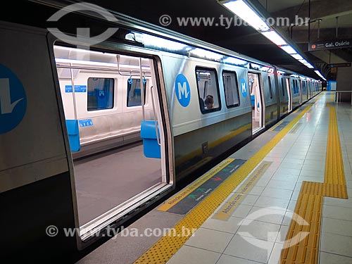  Metrô do Metrô Rio parado na estação  - Rio de Janeiro - Rio de Janeiro (RJ) - Brasil