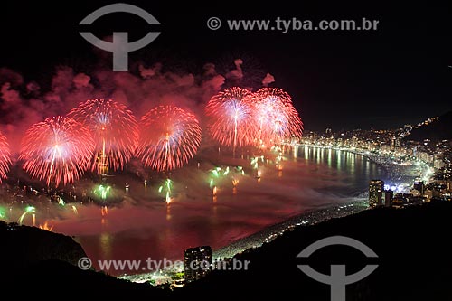  Fogos de artifício na Praia de Copacabana durante o réveillon 2015  - Rio de Janeiro - Rio de Janeiro (RJ) - Brasil