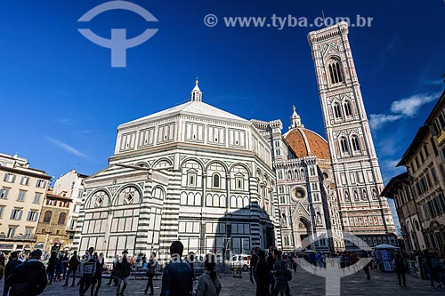  Fachada lateral da Duomo di Firenze - Santa Maria del Fiore (1436)  - Florença - Província de Florença - Itália