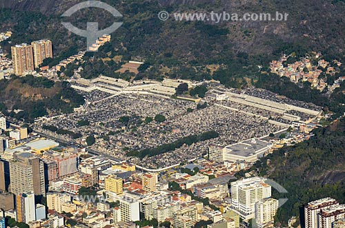  Vista do Cemitério São João Batista a partir do Cristo Redentor  - Rio de Janeiro - Rio de Janeiro (RJ) - Brasil