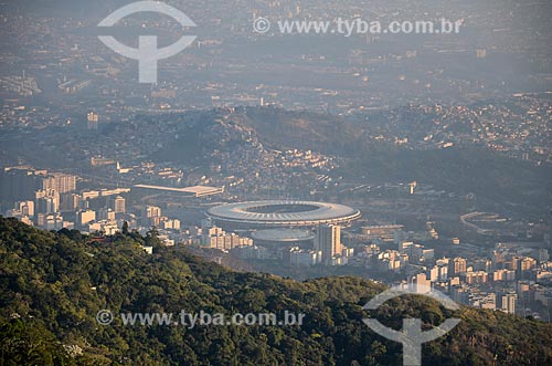  Vista do Estádio Jornalista Mário Filho (1950) - também conhecido como Maracanã - a partir do Cristo Redentor  - Rio de Janeiro - Rio de Janeiro (RJ) - Brasil