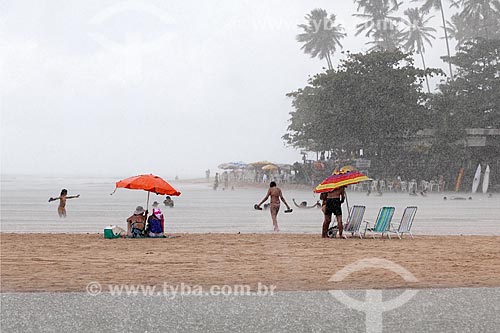  Chuva na praia da Barra do Gramame  - Conde - Paraíba (PB) - Brasil