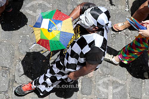  Passista de frevo mascarado no carnaval  - Olinda - Pernambuco (PE) - Brasil