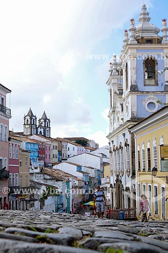  Vista da Igreja de Nossa Senhora do Rosário dos Pretos (século XVIII) a partir do Pelourinho  - Salvador - Bahia (BA) - Brasil