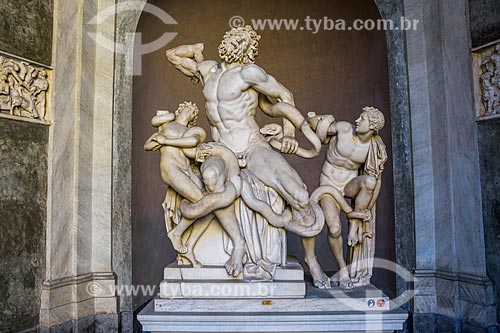  Escultura Laocoonte e seus filhos em exibição no Musei Vaticani (Museus Vaticanos)  - Cidade do Vaticano - Província de Roma - Itália