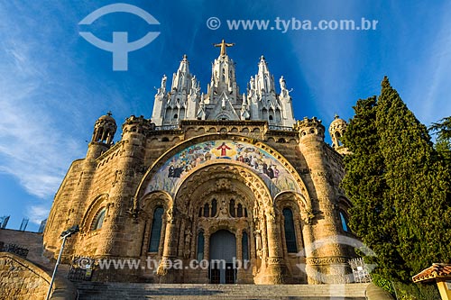  Fachada do Temple Expiatori del Sagrat Cor (Templo Expiatório do Sagrado Coração de Jesus) - 1952  - Barcelona - Província de Barcelona - Espanha