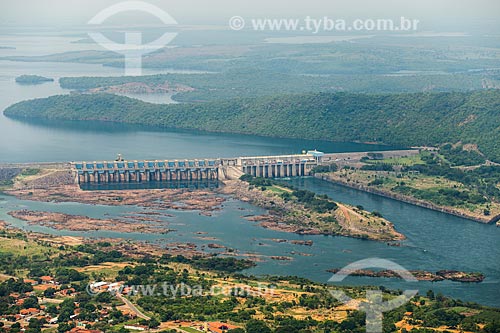  Foto aérea da Usina Hidrelétrica Luiz Eduardo Magalhães (2002) - também conhecida como Usina Hidrelétrica de Lajeado  - Lajeado - Tocantins (TO) - Brasil