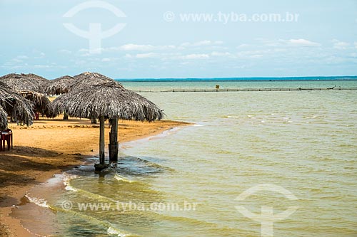  Quiosque na orla da Praia das Arnos no Rio Tocantins  - Palmas - Tocantins (TO) - Brasil
