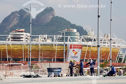 Vista geral do canteiro de obras do Centro Olímpico de Tênis - parte do Parque Olímpico Rio 2016  - Rio de Janeiro - Rio de Janeiro (RJ) - Brasil