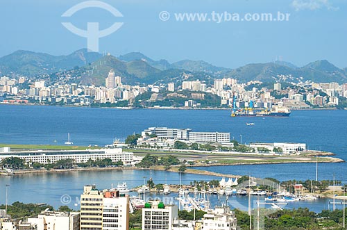  Vista da Marina da Glória e do Aeroporto Santos Dumont a partir do Mirante do Rato Molhado  - Rio de Janeiro - Rio de Janeiro (RJ) - Brasil