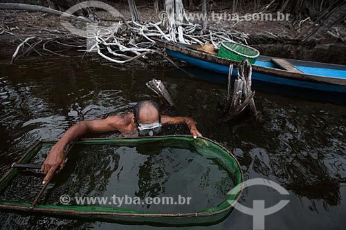  Ribeirinho pescando no Rio Negro  - Barcelos - Amazonas (AM) - Brasil