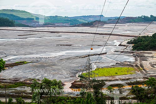  Área de depósito de rejeitos próximo à Mina Germano da Samarco Mineração  - Mariana - Minas Gerais (MG) - Brasil