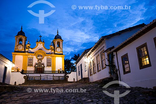  Vista da Rua da Câmara com a Igreja Matriz de Santo Antônio (1710) ao fundo  - Tiradentes - Minas Gerais (MG) - Brasil