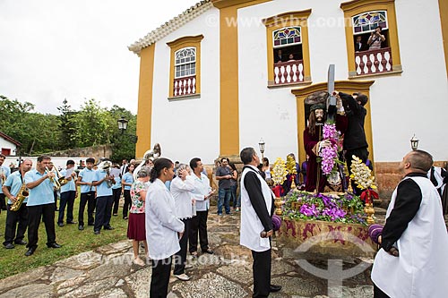  Procissão da Rasoura - em volta da Igreja de Nossa Senhora das Mercês (século XVIII) - durante a festividade de Bom Jesus dos Passos  - Tiradentes - Minas Gerais (MG) - Brasil