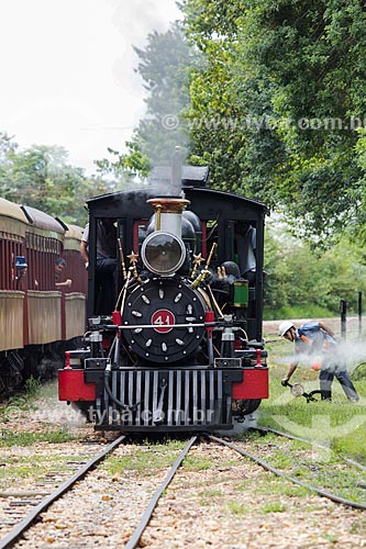  Locomotiva da The Baldwin Locomotive Works, Philadelphia 38011 - USA (1912) - que faz o passeio turístico entre as cidades de Tiradentes e São João del-Rei  - Tiradentes - Minas Gerais (MG) - Brasil